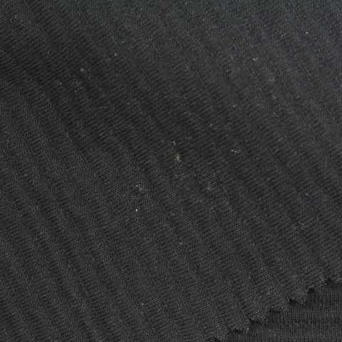 Heather Polyester Cotton Scuba Knit Fabric, 285 gsm, 180 cm — Black