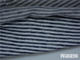 Navy Horizontal-Stripe Chunky Knit, Poly-Viscose, 190 gsm — photo 1