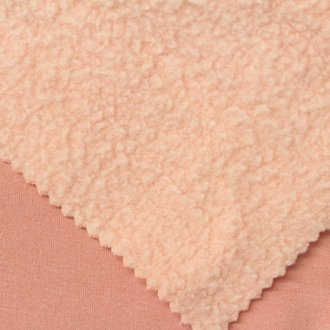 Polyester Cotton Fleece Fabric, 360 gsm, 185 cm — Pink