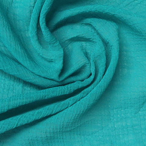 100% Polyester Chiffon Fabric, 90 gsm, 155 cm — Blue