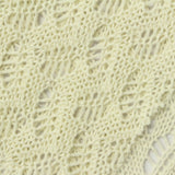 Cream Leaf Pointelle Knit, Poly-Cotton, 260 gsm, 150 cm — photo 1