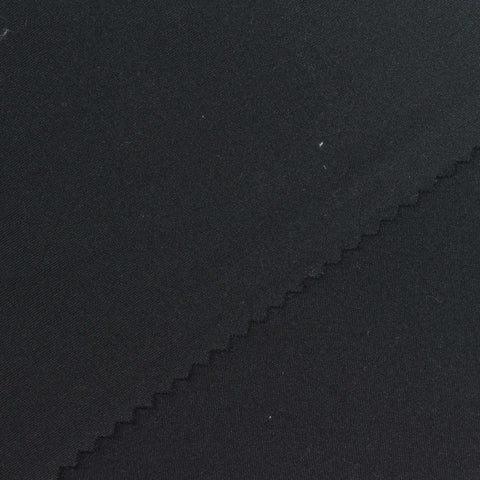 Polyester Stretch Sateen Fabric, 183 gsm, 167 cm — Black