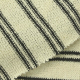 Black Horizontal-Stripe Chunky Knit, Cotton-Poly, 330 gsm — photo 1