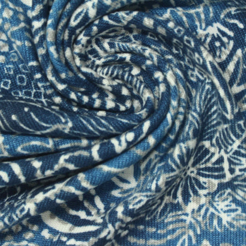 White Leaves Chunky Knit, Polyester