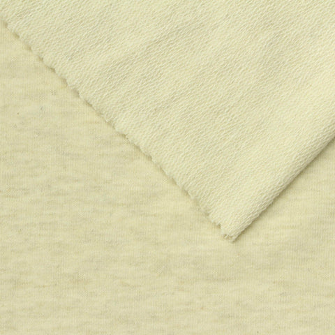 Light Yellow Marl French Terry, Cotton, 210 gsm