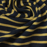 Dark Blue Stripes Knit, Viscose-Cotton — photo 1