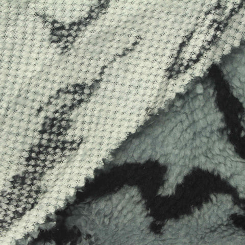 Black Animal Print Minky, Polyester