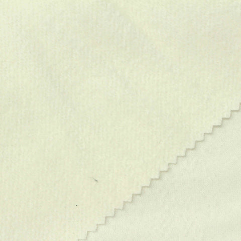 Brushed Cotton Polyester French Terry Fabric, 250 gsm, 165 cm — Yellow