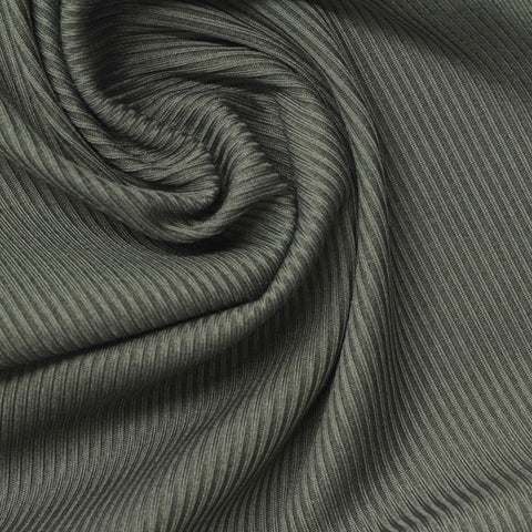 Polyester Stretch Rib Knit Fabric, 270 gsm, 132 cm — Green, ref EF-260544