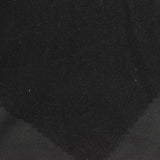 Brushed Polyester Stretch Rib Knit Fabric, 240 gsm, 185 cm — Black — photo 1