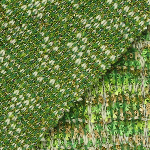 Jacquard Bouclé Fabric, 445 gsm, 170 cm — Green