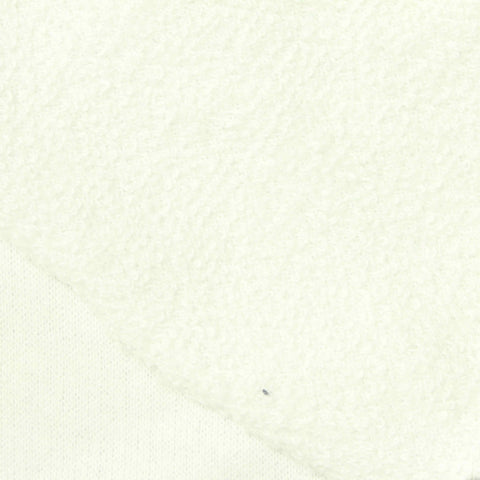 Cotton Polyester French Terry Fabric, 220 gsm, 133 cm — White