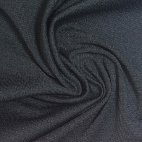 Black Interlock Knit, Polyester