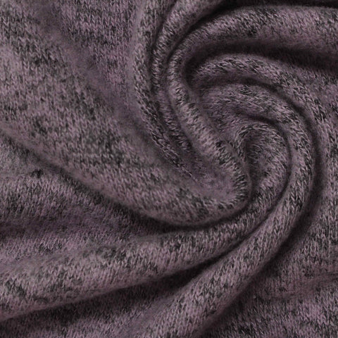 Purple Marl Chunky Knit, Viscose-Poly, 186 gsm