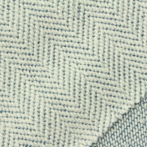 Light Blue Heather French Terry, Cotton-Poly