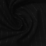 White Pinstripes Interlock Knit, Polyester — photo 1