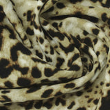 Dark Brown Leopard Lace, Polyester — photo 1