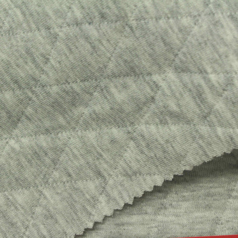 Light Grey Marl Scuba Knit, Polyester, 350 gsm