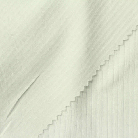 Tencel Lyocell Stretch Rib Knit Fabric, 200 gsm, 155 cm — White