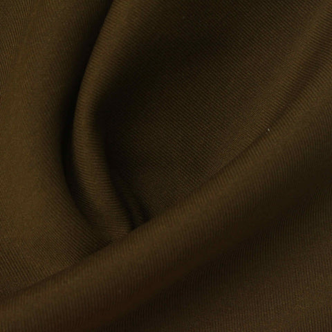 Polyester Cotton Stretch Scuba Knit Fabric, 310 gsm, 160 cm — Brown