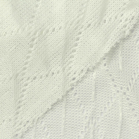 White Openwork Pointelle Knit, Polyester