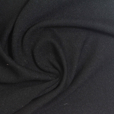 Viscose Nylon Stretch Jersey Knit Fabric, 320 gsm, 160 cm — Black