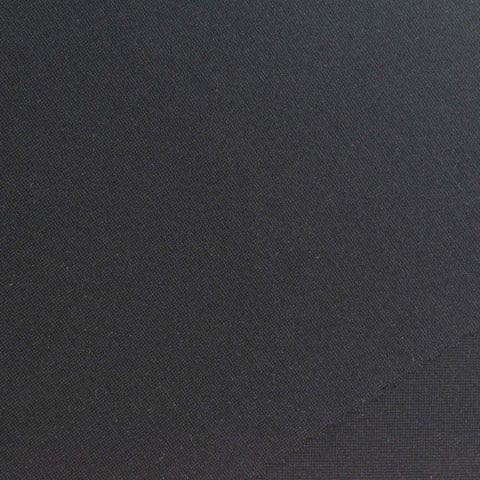 Viscose Nylon Stretch Ponte Knit Fabric, 340 gsm, 160 cm — Black