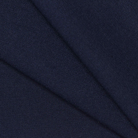 Viscose Nylon Stretch Bengaline Fabric, 265 gsm, 150 cm — Navy