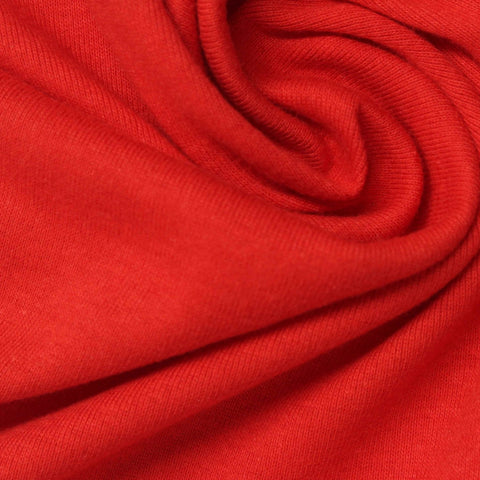 100% Cotton Rib Knit Fabric, 180 gsm, 170 cm — Red