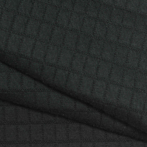Black Tone-on-Tone Square Jacquard, Polyester