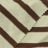 Brown Horizontal-Stripe French Terry, Cotton — photo 1