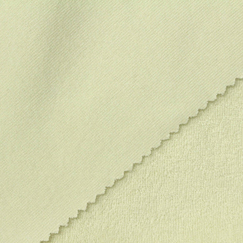 Cotton Polyester French Terry Fabric, 252 gsm, 177 cm — Green