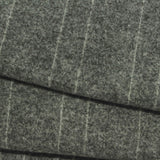 White Vertical-Stripe Knit, Polyester, 420 gsm — photo 1