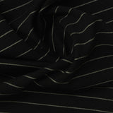 Black Pinstripe Ponte Knit, Nylon-Viscose — photo 1