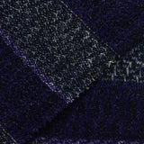 Dark Blue Horizontal-Stripe Knit, Poly-Viscose — photo 1