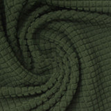 Dark Green Grid Fleece, Polyester — photo 1