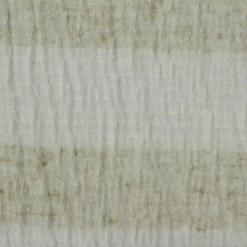 Cream Horizontal-Stripe Jersey Knit, Viscose-Poly, 195 gsm