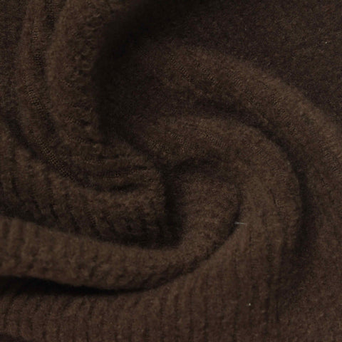 Polyester Cotton Stretch Corduroy Fabric, 430 gsm, 175 cm — Brown
