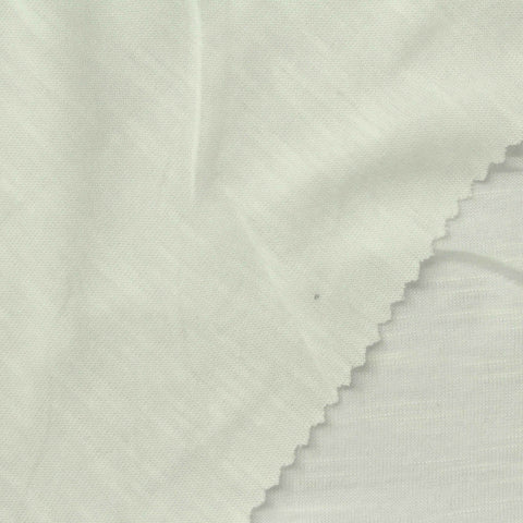 Slub 100% Polyester Jersey Knit Fabric, 140 gsm, 190 cm — White