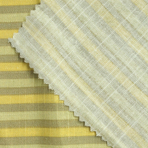 Yellow Vertical-Stripe Woven, Viscose, 180 gsm