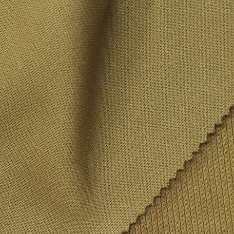 Polyester Stretch Rib Knit Fabric, 280 gsm, 165 cm — Khaki, ref EF-262139