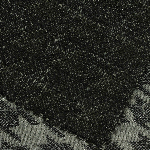 Dark Grey Houndstooth Chunky Knit, Polyester