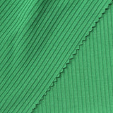 Viscose Stretch Rib Knit Fabric, 260 gsm, 145 cm — Green — photo 1