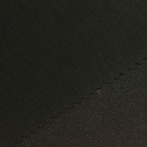 Polyester Tencel Lyocell Stretch Scuba Knit Fabric, 260 gsm, 165 cm — Black