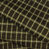 Dark Brown Check Interlock Knit, Poly-Viscose — photo 1