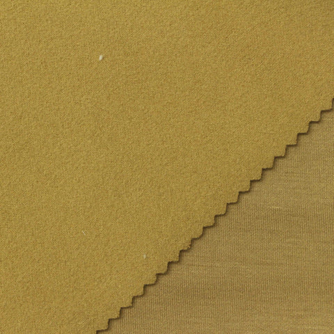 Brushed Polyester Viscose Stretch Scuba Knit Fabric, 290 gsm, 170 cm — Khaki