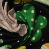 Printed Polyester Stretch Milk Silk Knit Fabric, 170 gsm, 147 cm — Black — photo 1