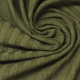 Polyester Viscose Stretch Rib Knit Fabric, 220 gsm, 155 cm — Green — photo 1