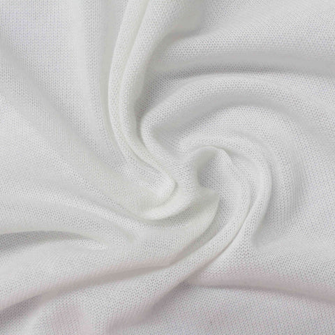 100% Polyester Chunky Knit Fabric, 139 gsm, 155 cm — White