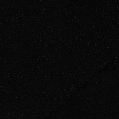 Nylon Polyester Stretch Ponte Knit Fabric, 190 gsm, 160 cm — Black